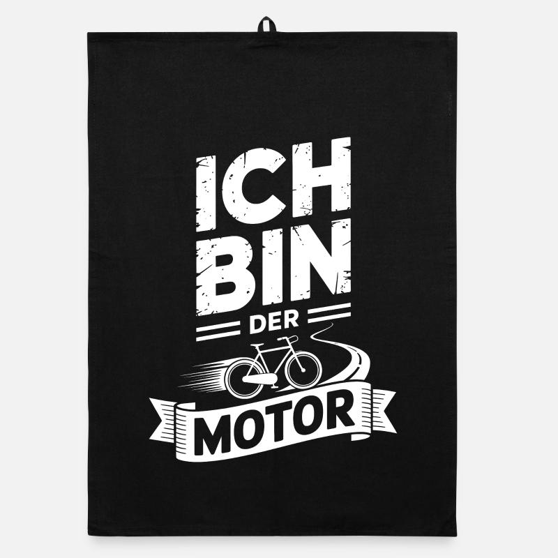 Ich bin der Motor Fahrrad Organic Geschirrtuch