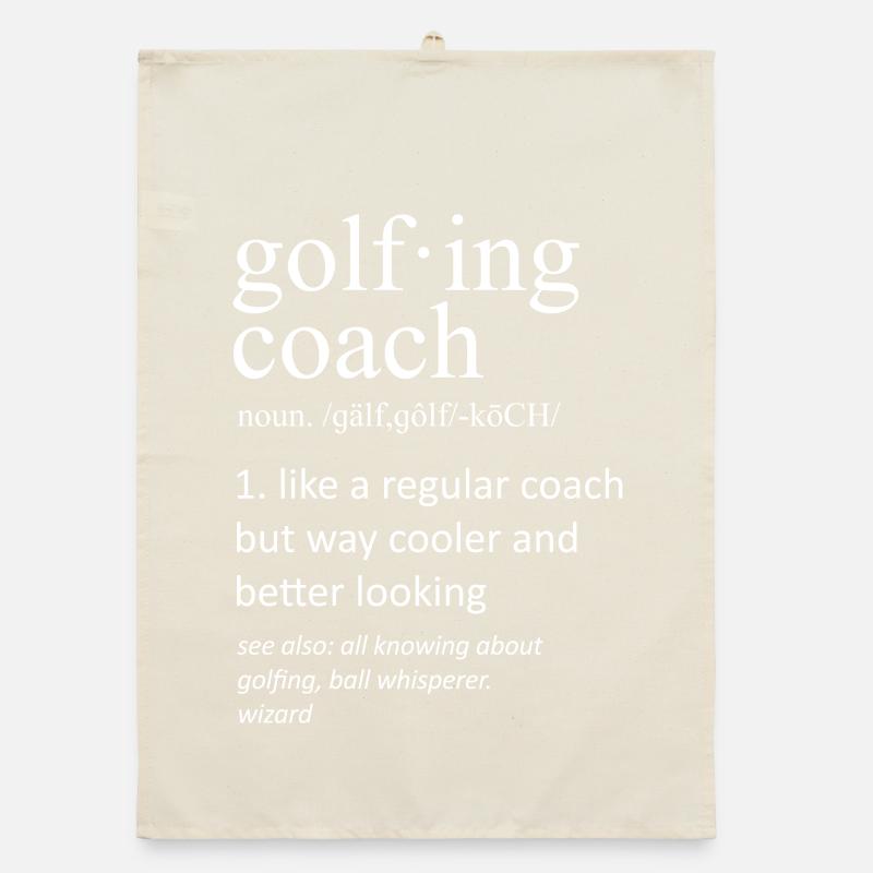 Golftrainer-Definition Spaßdesign Organic Geschirrtuch