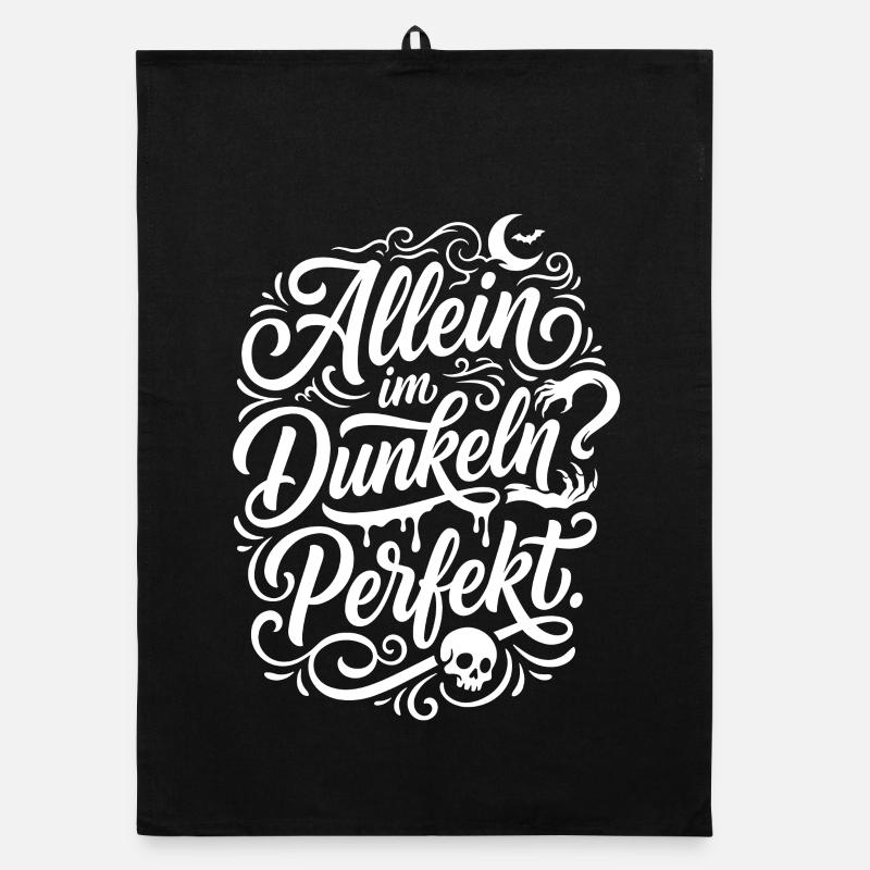 Alone in the Dark Perfect Horror Organic dish towel