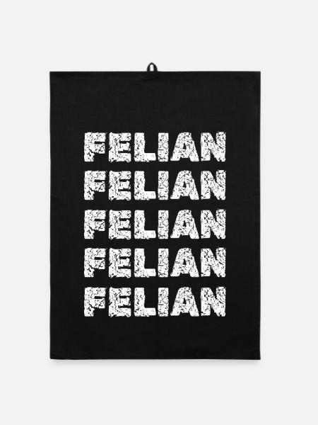 Felian - Organic Geschirrtuch - Schwarz - Vorne
