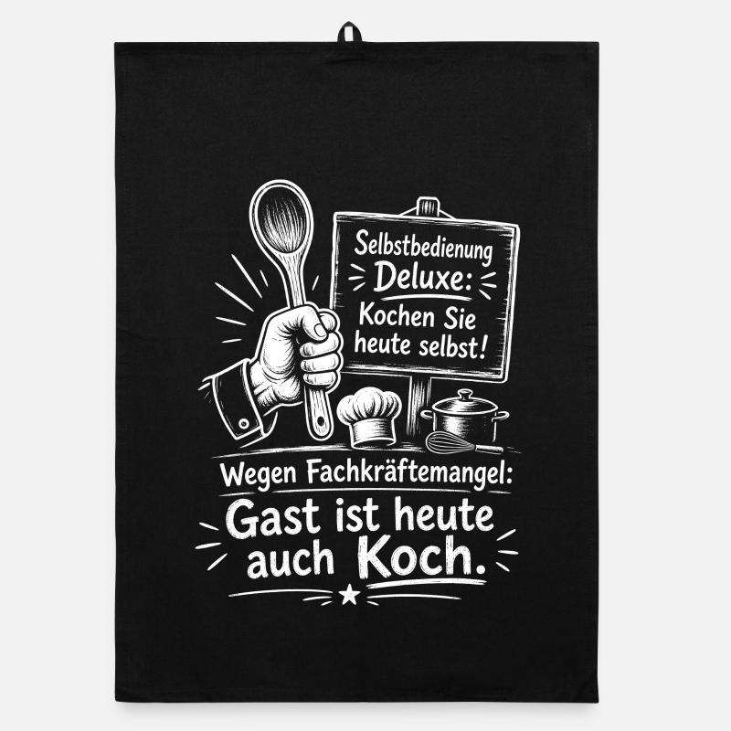 Fachkräftemangel, Gast Ist Heute Koch Organic Geschirrtuch