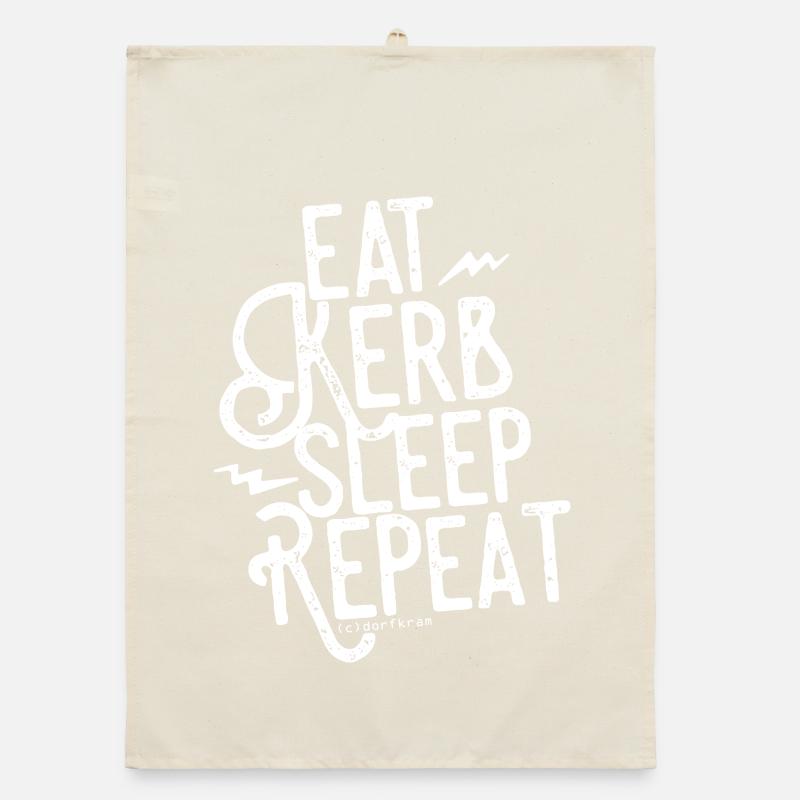 Eat Kerb Sleep Repeat Organic dish towel