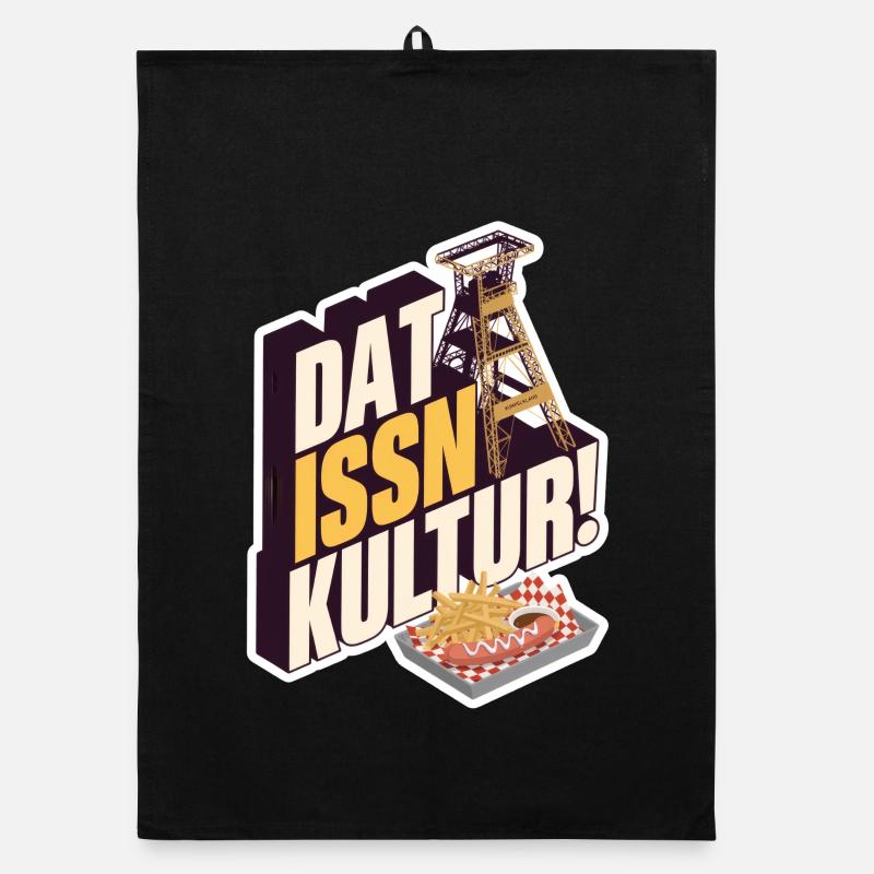 Dat Issn Kultur - Currywurst Organic Geschirrtuch