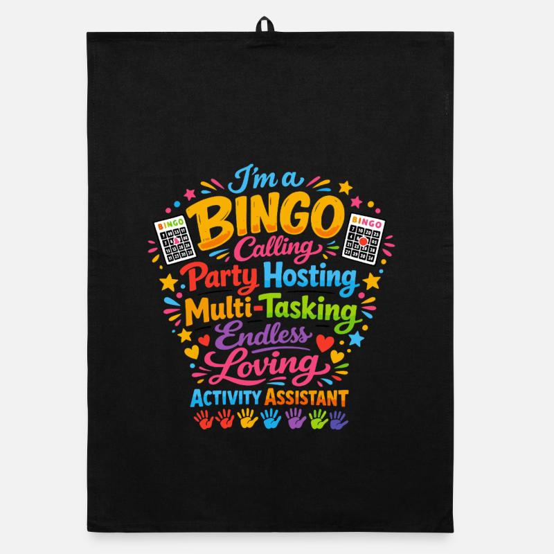 Animation Assistant Bingo-Aktivitäten Geschenk Organic Geschirrtuch