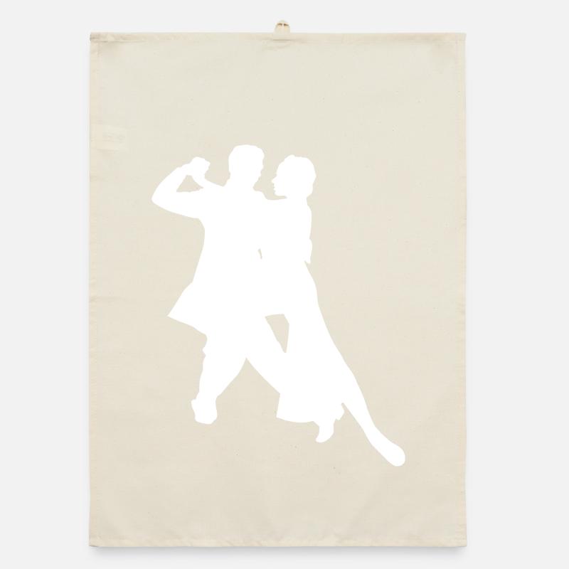 Danse élégante couple silhouette danse classique Torchon bio