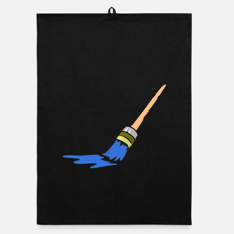 Abstract brush art for creative minds Organic dish towel