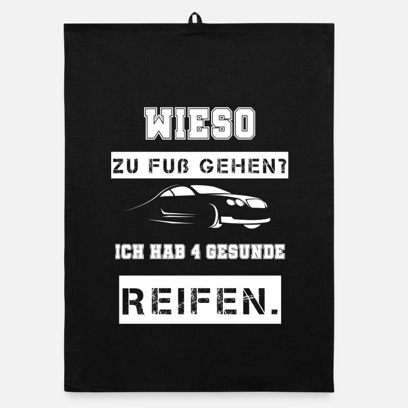 Auto Spruch cool Organic Geschirrtuch