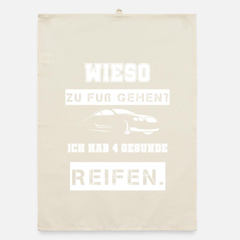 Auto Spruch cool Organic Geschirrtuch