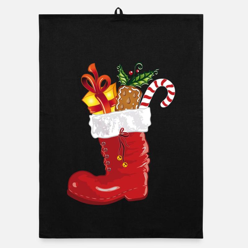 Nicholas boot avec des bonbons. Torchon bio