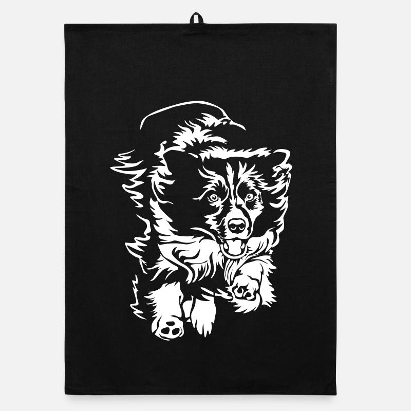 Border Collie « Black Edition » Torchon bio