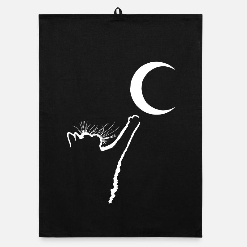 Die Katze und der Mond Organic Geschirrtuch