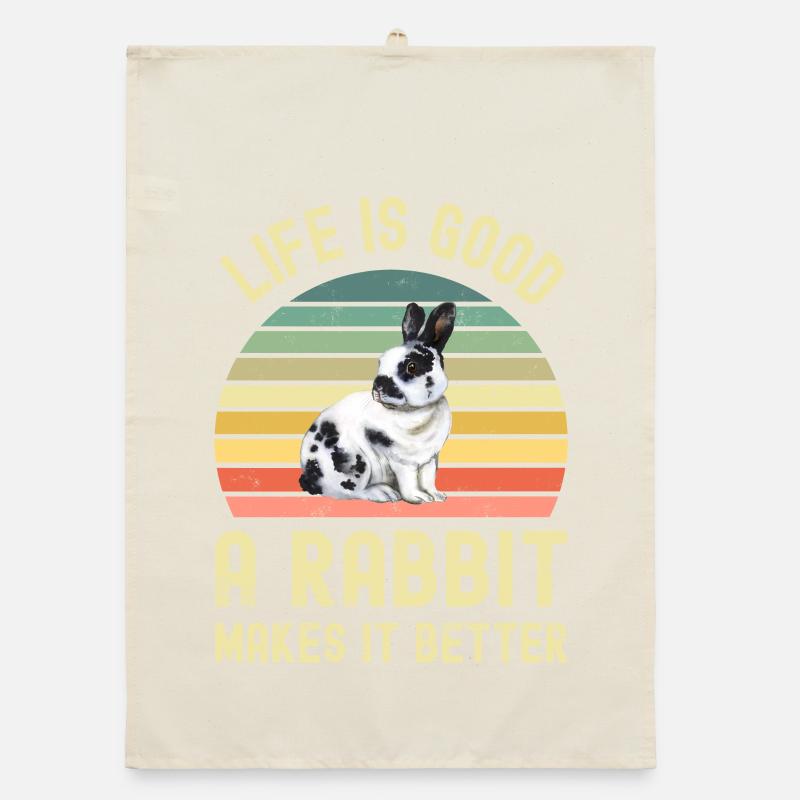 Hase Kaninchen Organic Geschirrtuch