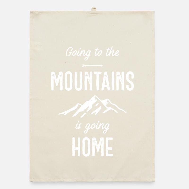Going to the Mountains is Going Home Organic dish towel