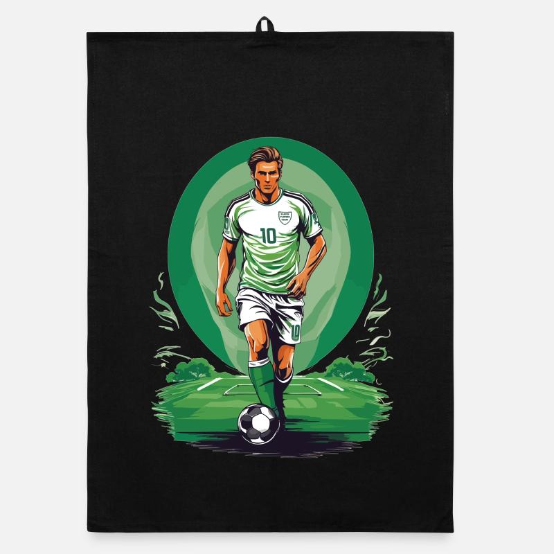 Soccer Match Organic dish towel