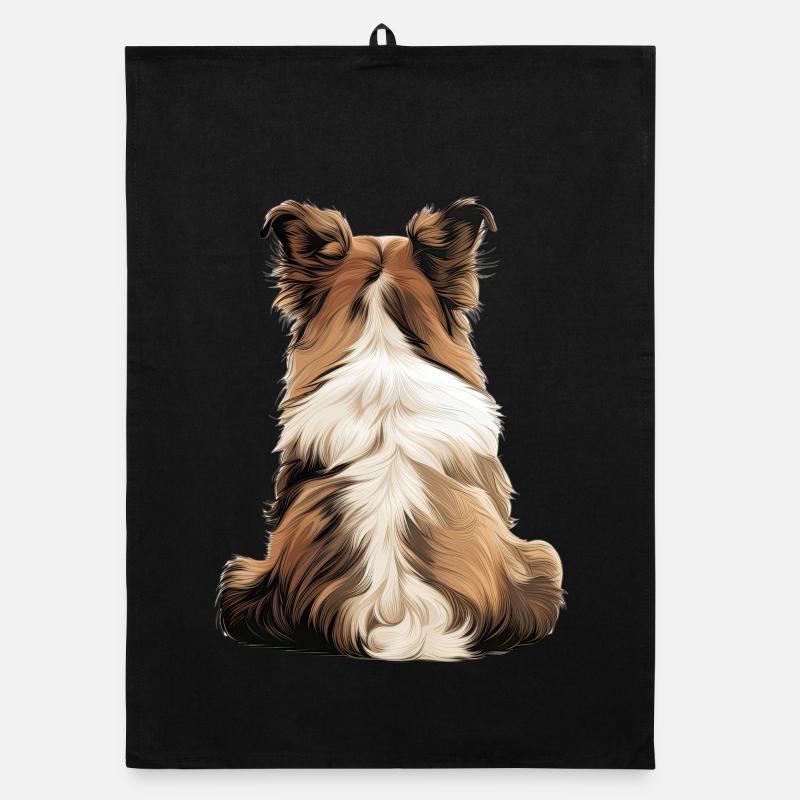 Shetland Sheepdog Organic dish towel