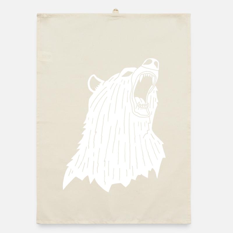 Angry Polar Bear Organic dish towel