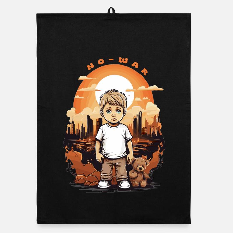 No war ! Organic dish towel