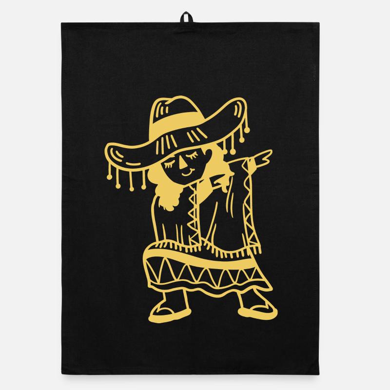Dabbing Mexikanisches Mädchen Cinco De Mayo Organic Geschirrtuch