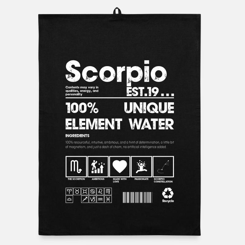 Skorpion Element Wasser Logo T-Shirt Organic Geschirrtuch