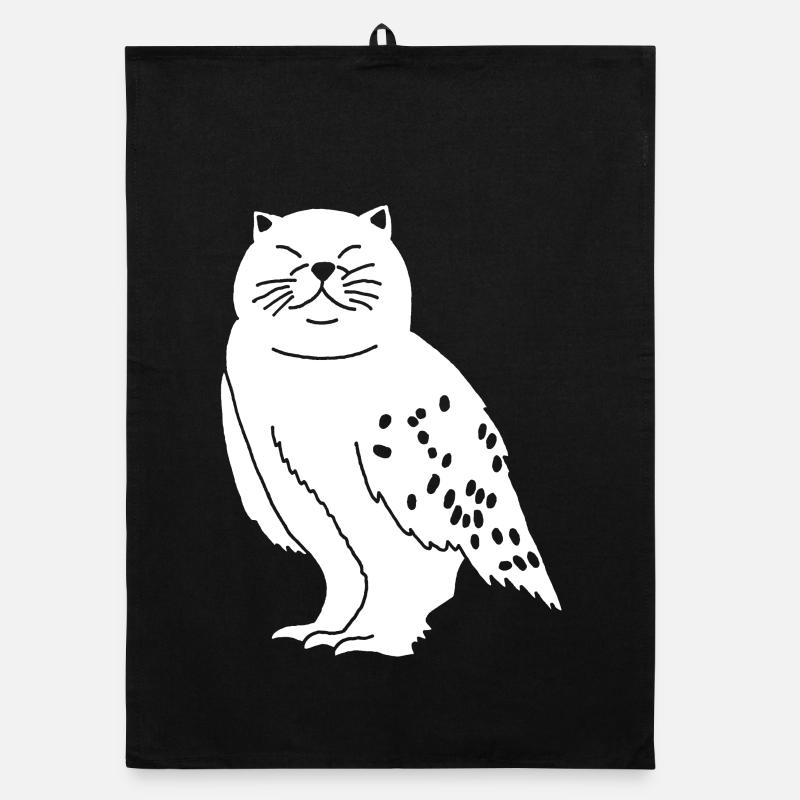 Chat chouette Torchon bio