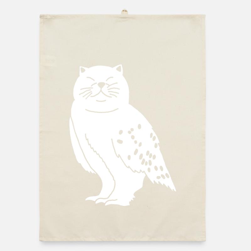 Chat chouette Torchon bio