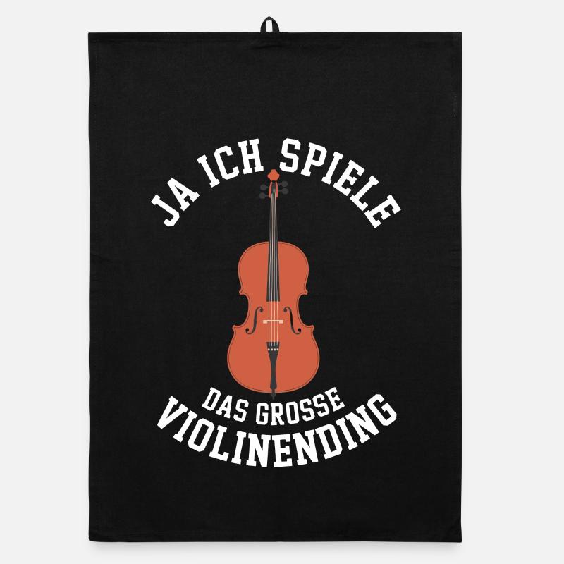 Cello - Ja ich spiele das grosse Violinending Organic Geschirrtuch