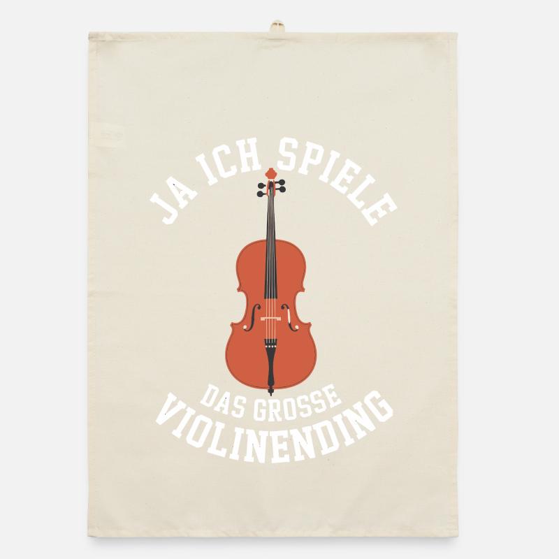 Cello - Ja ich spiele das grosse Violinending Organic Geschirrtuch
