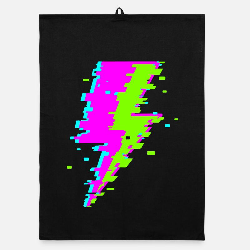 Psychedelischer digitaler Strahl Organic Geschirrtuch