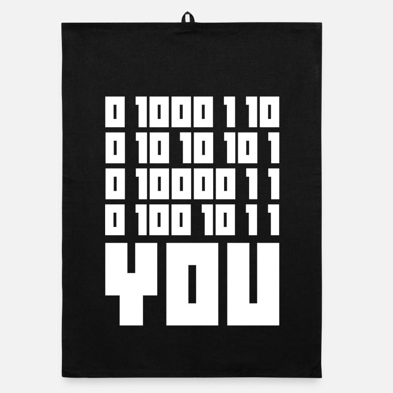 Code binaire F**k YOU – Geek Code & Nerd Humo Torchon bio