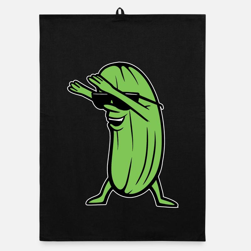 Dabbende Gurke Dabbing Dab Dance Hip-Hop Tanz Pose Organic Geschirrtuch