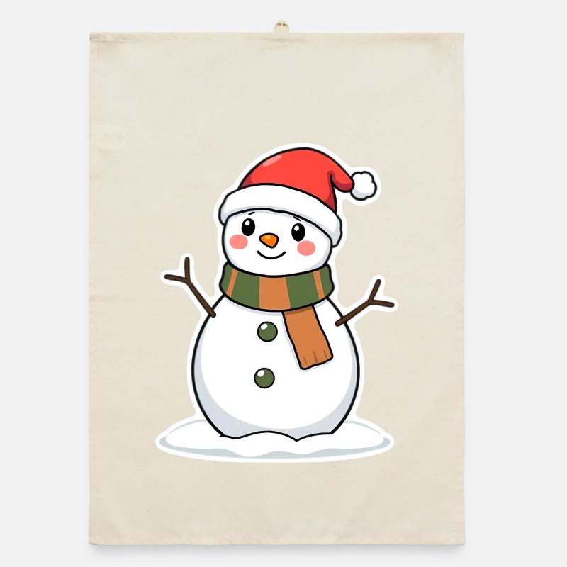 Snowman Organic dish towel