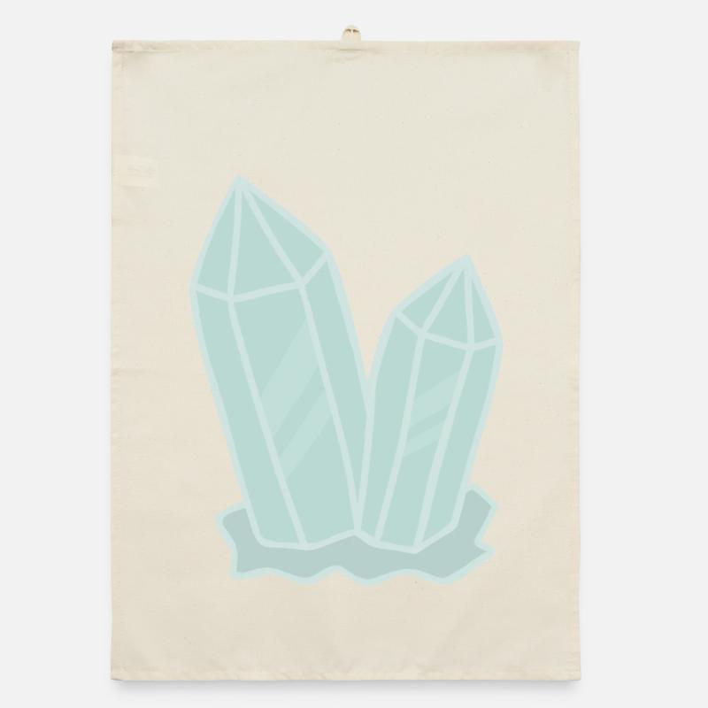 Crystal Cluster Geode Illustration Organic dish towel
