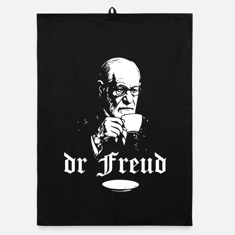 Dr. Freud Tea Time Porträt Organic Geschirrtuch