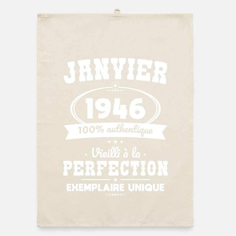 Anniversaire 80 ans - Janvier 1946 Perfection Torchon bio