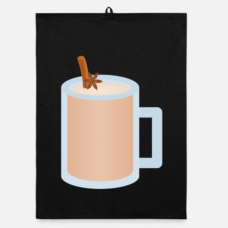 Chai Latte Mug Illustration Organic dish towel