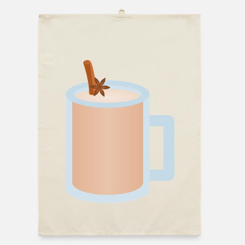 Chai Latte Becher Illustration Organic Geschirrtuch