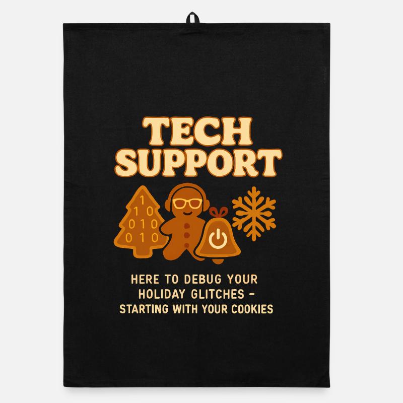 Technischer Support Weihnachten Geschenk Vintage Organic Geschirrtuch