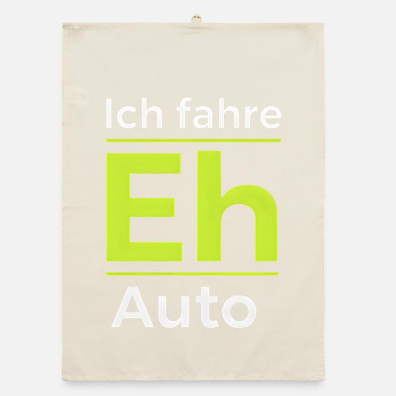 E-car Funny sayings about e-mobility Electric car Organic dish towel