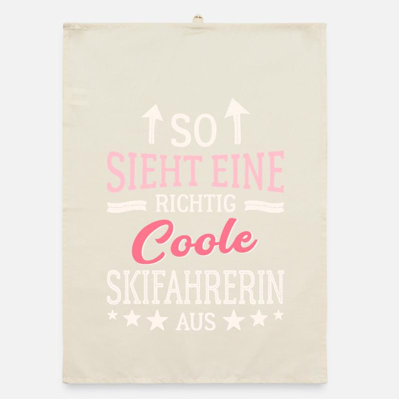 This is what a really cool skier looks like Organic dish towel