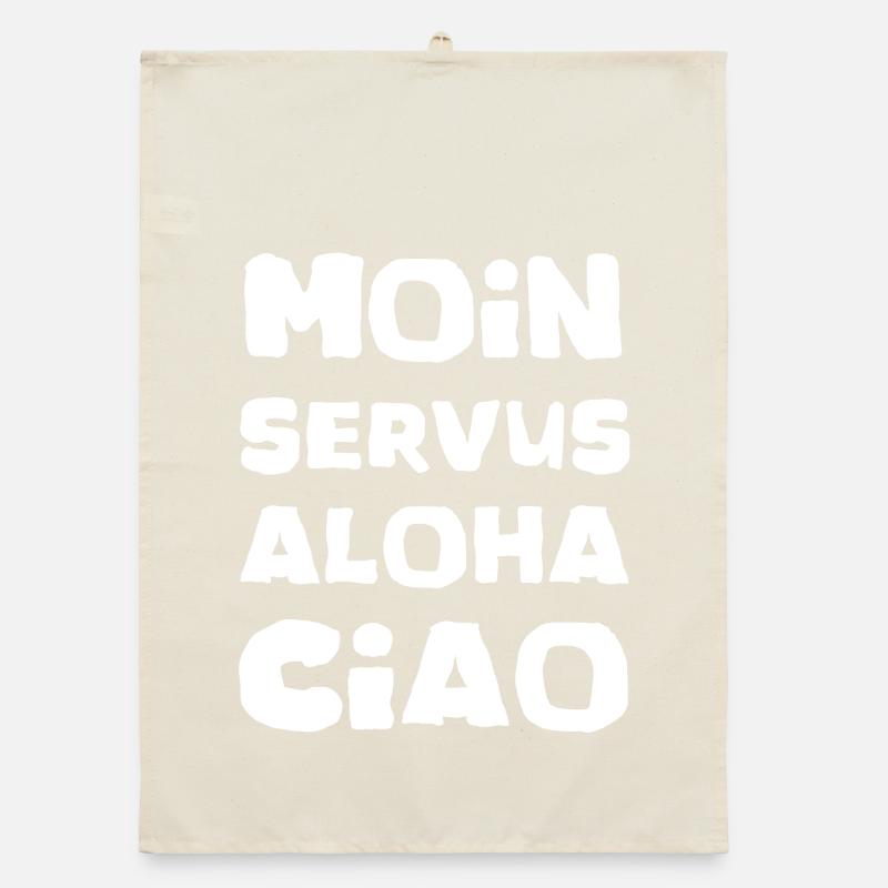 moin servus aloha ciao Organic Geschirrtuch