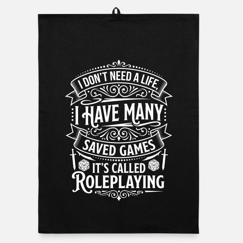 Saved Games: Role-Playing Humor Organic dish towel