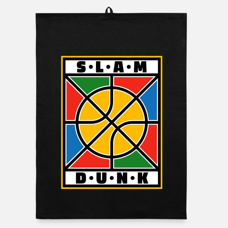 Slam Dunk Basketball Organic dish towel