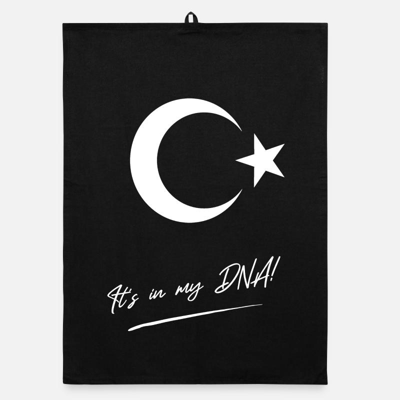 Turkey DNA – Pride Turkish Flag Design Organic dish towel
