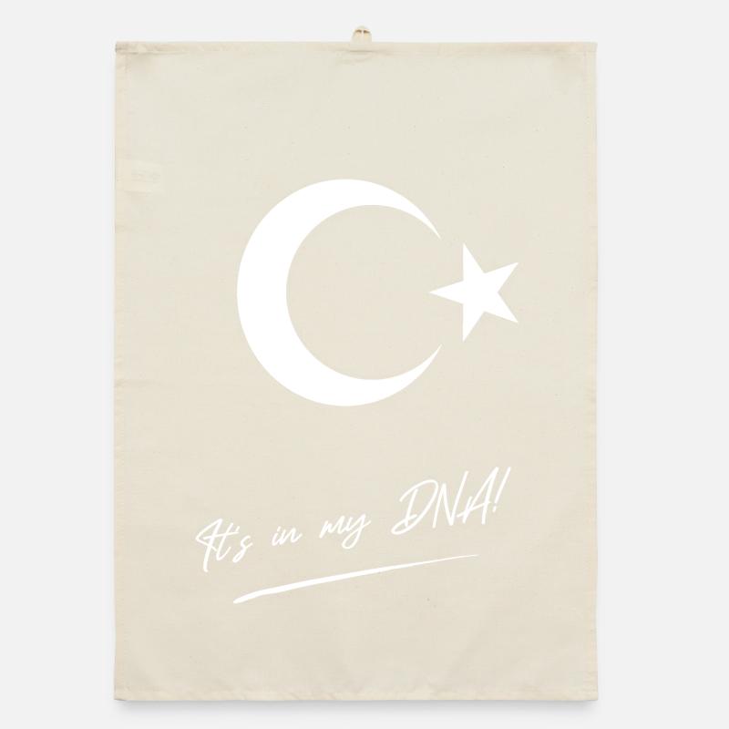 Turkey DNA – Pride Turkish Flag Design Organic dish towel