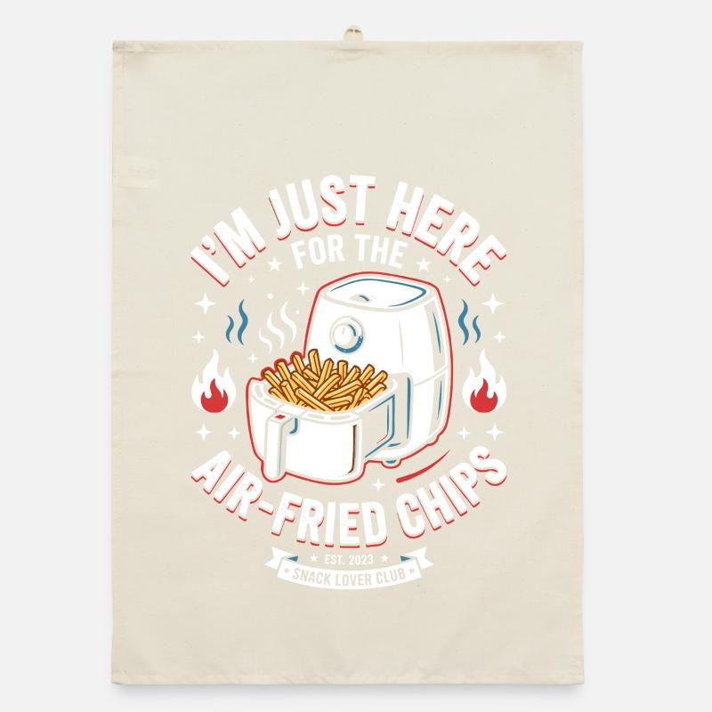 Im Just Here For Air Fried Chips Organic Geschirrtuch