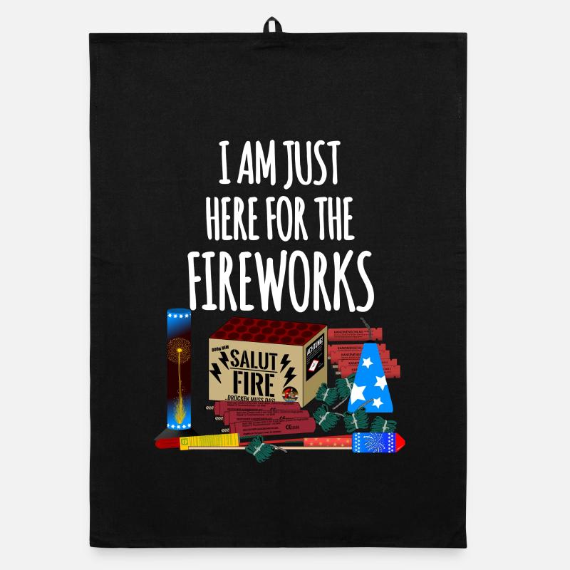Pyro Lustiger Spruch Feuerwerk Silvester Organic Geschirrtuch