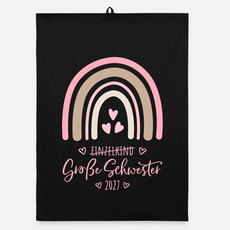Große Schwester 2027 Regenbogen Organic Geschirrtuch