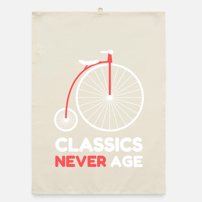 Penny-Farthing Classics Never Age Vintage Cycling Organic dish towel