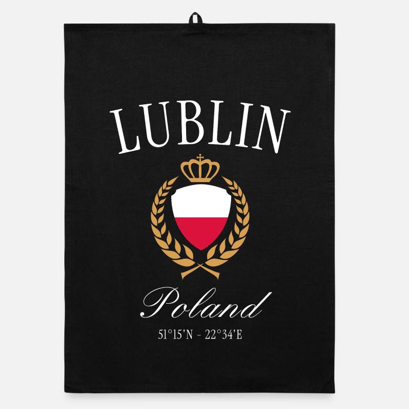 Lublin Polen Wappen Krone – Reise Souvenir Organic Geschirrtuch
