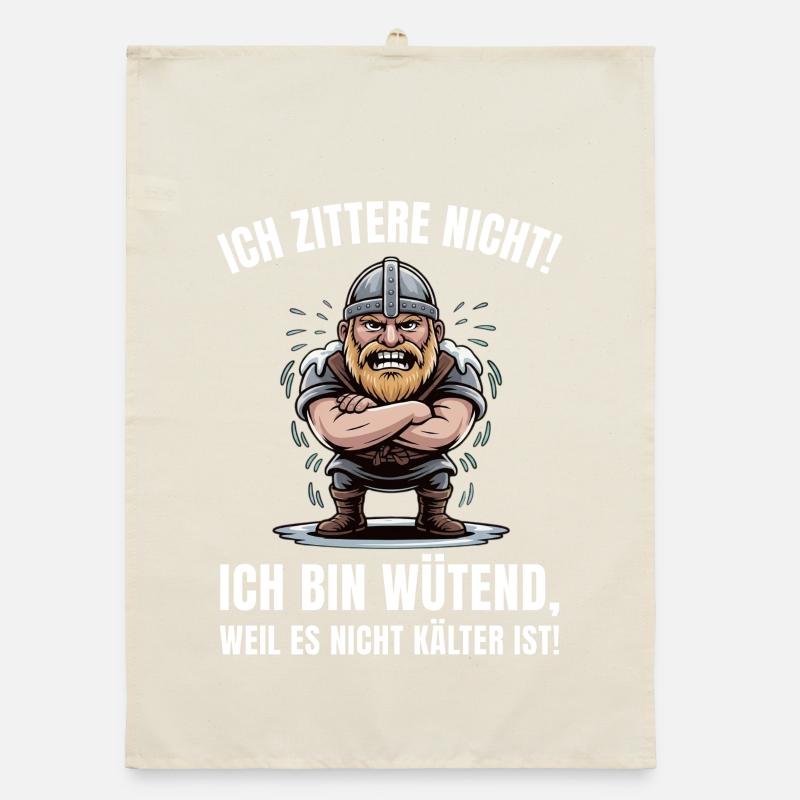 Wikinger brüllt: Kälte ignorieren Organic Geschirrtuch